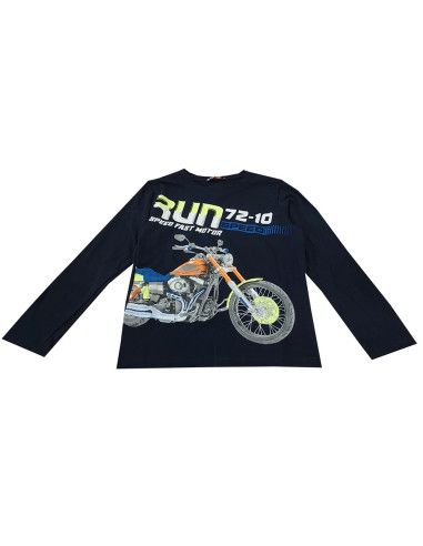 Camiseta manga larga moto niño 