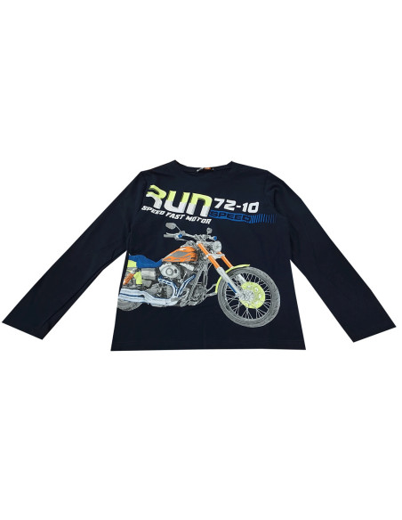 Camiseta manga larga moto niño 