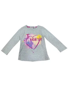 Camiseta manga larga corazón krater niña 
