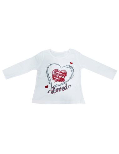 Camiseta manga larga corazón bebé niña [product.brand] 1 - Ropa para Bebé | dyley | 