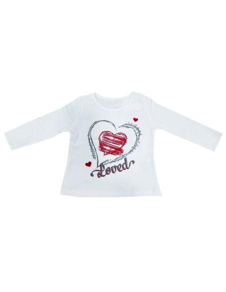 Camiseta manga larga corazón bebé niña [product.brand] 1 - Ropa para Bebé | dyley | 