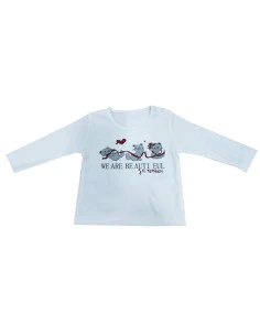 Camiseta manga larga gatitos bebé niña 