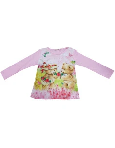 Camiseta manga larga love you bebé niña 