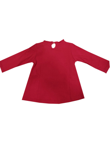 Camiseta manga larga fina corazón bebé niña 