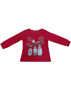Camiseta manga fina flowers bebé niña 