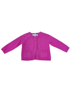 Rebeca manga larga tricot fucsia bebé niña 