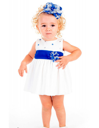 Vestido de ceremonia lazo bebé niña 