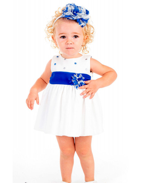 Vestido de ceremonia lazo bebé niña 