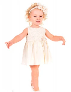 Vestido de ceremonia flor bebé niña 