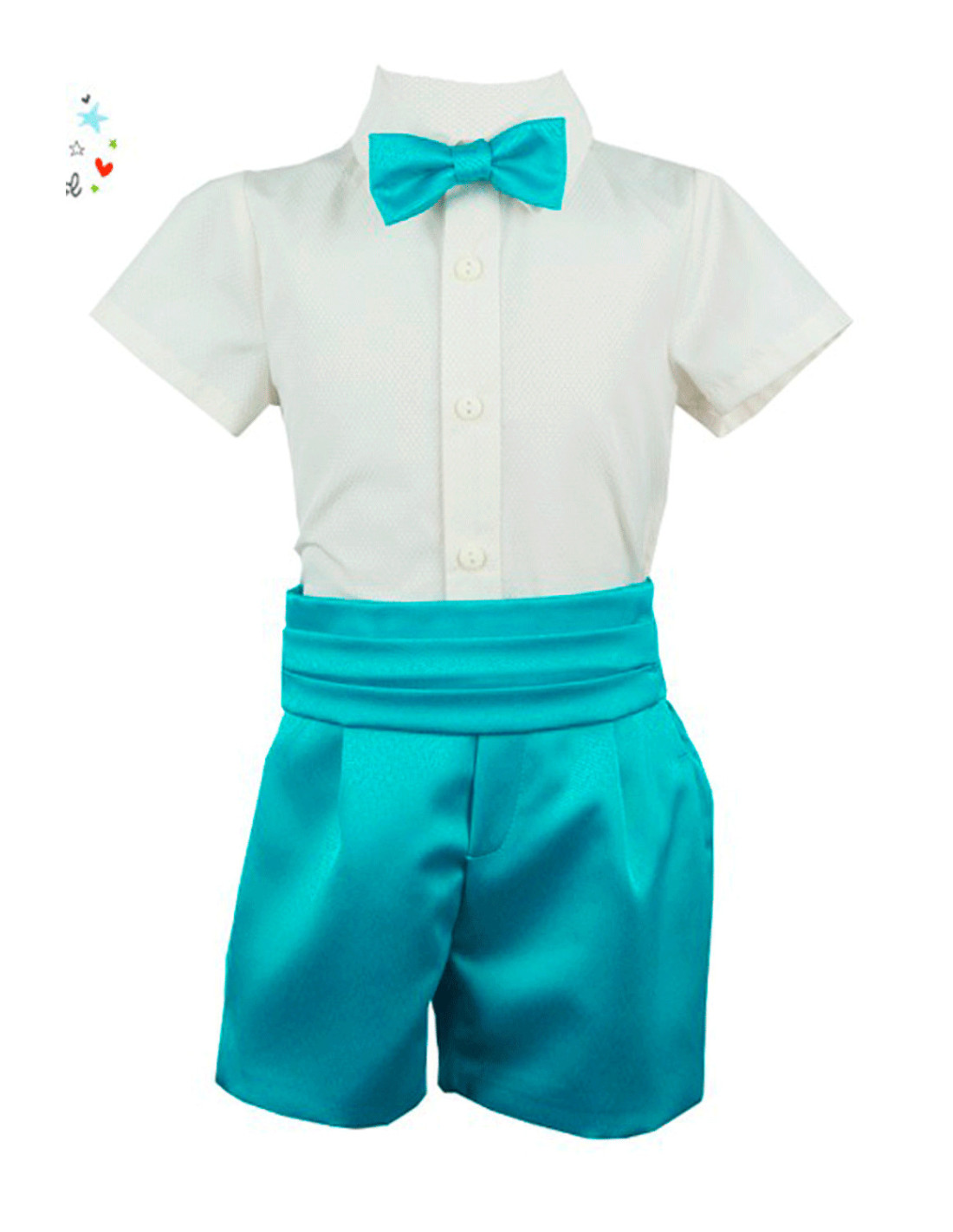 Ropa de niño |Conjunto de vestir niño bermuda azul cielo para niño ...  Color Azul Talla 2 Años