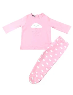 Conjunto polaina nube bebé niña 