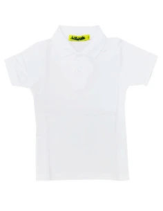 Polo manga corta blanco niños 