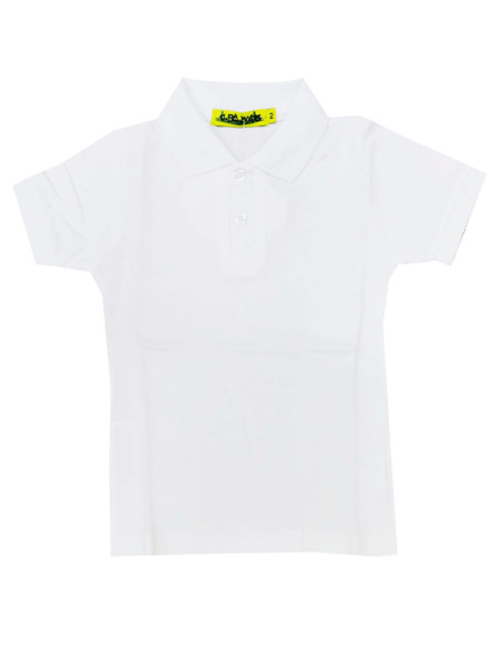 Polo manga corta blanco niños 