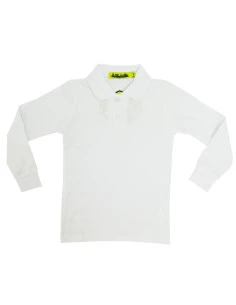 Polo manga larga blanco niños 