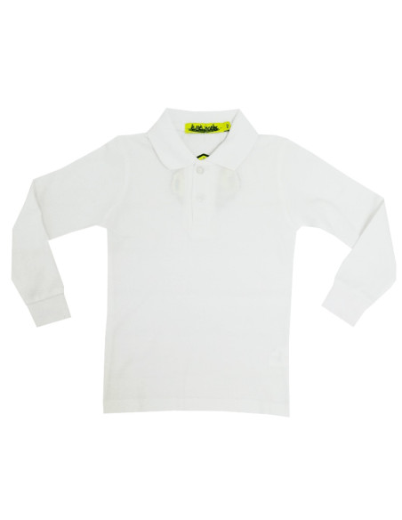 Polo manga larga blanco niños 