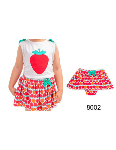 Conjunto baño fresas bebé niña 
