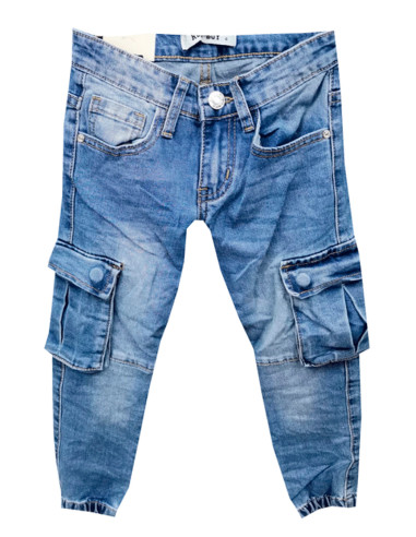 Pantalón largo denim bolsillos niño 