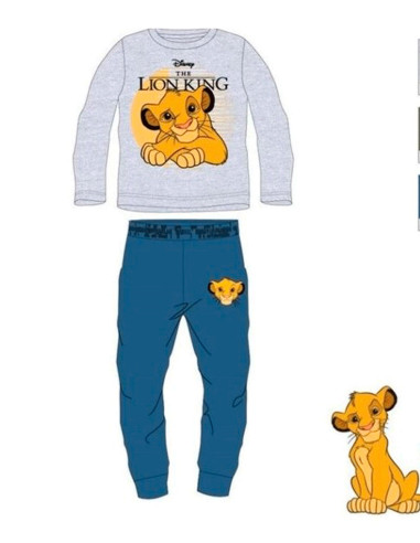 Pijama manga larga Rey león niño 
