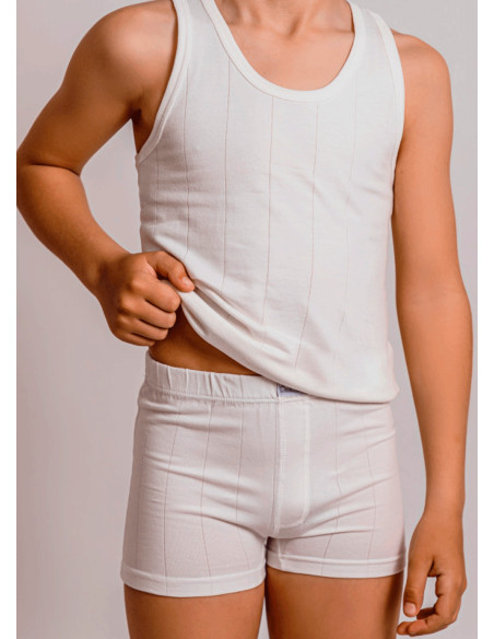 Conjunto camiseta tirante y boxer rayas niño 