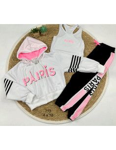 Conjunto 3 piezas Paris de niña 
