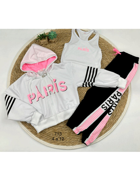 Conjunto 3 piezas Paris de niña 