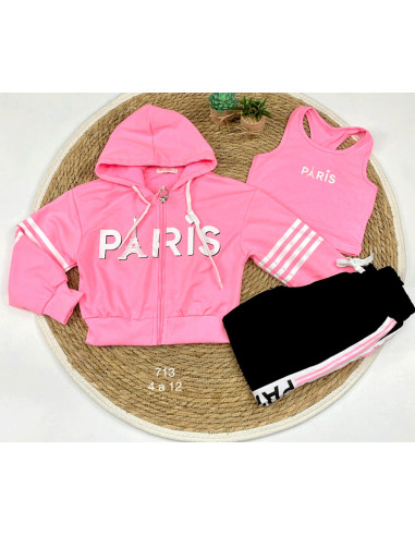 Conjunto 3 piezas Paris de niña 