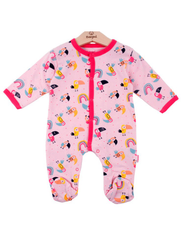 Pijama largo pajaro bebé niña 