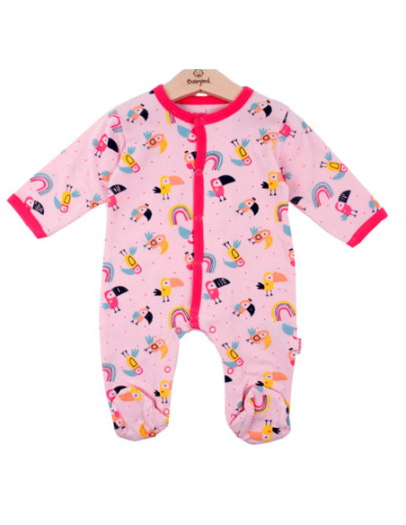 Pijama largo pajaro bebé niña 