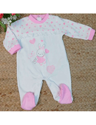 Pijama largo conejita bebé niña 