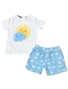 Pijama manga corta nube sol bebé niño [product.brand] 1 - Ropa para Bebé | dyley | 