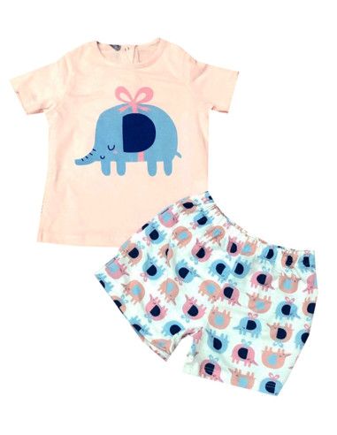 Pijama manga elefante bebé niña [product.brand] 1 - Ropa para Bebé | dyley | 