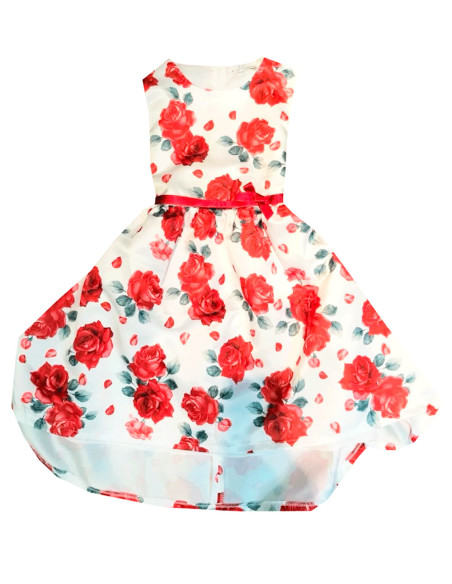 Vestido sin mangas rosas para niña 