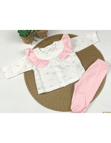Conjunto polaina turtle rosa bebé niña 