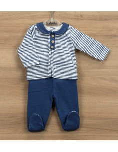 Conjunto polaina rayas marino bebé niño 