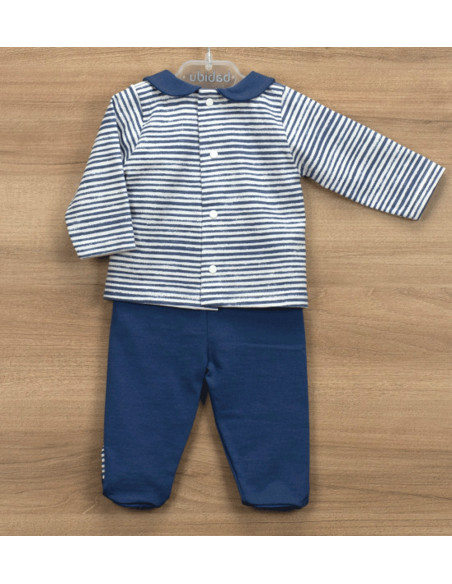 Conjunto polaina rayas marino bebé niño 