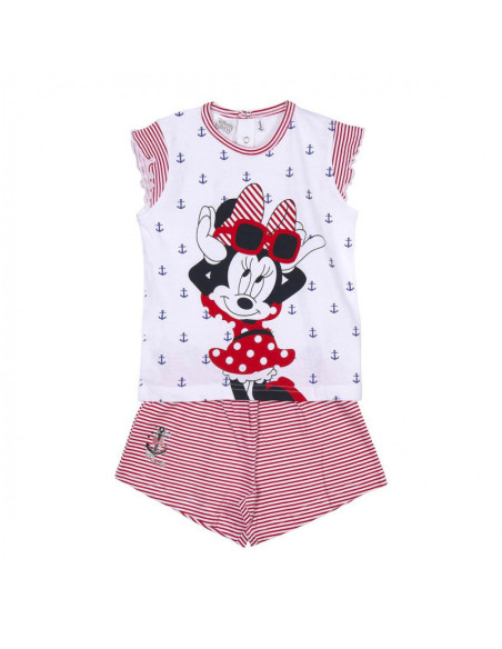 Pijama sin manga corto Minnie lazo niña 
