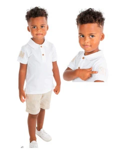 Conjunto polo manga corta y bermuda de niño 