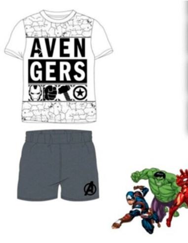 Pijama manga corta Avengers niño 