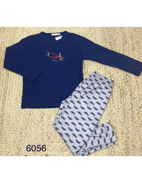 Pijama manga larga avionetas niño 