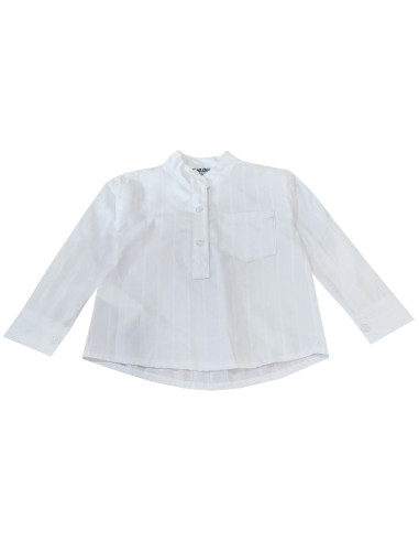 Camisa manga larga cuello mao niño 