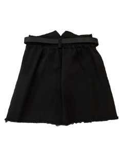 Falda corta cintura alta negro niña  2