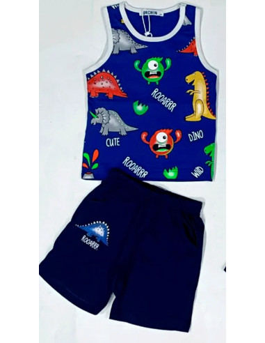 Conjunto tirantes dinosaurios niño 