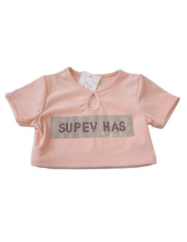 Camiseta corta tipo top niña 