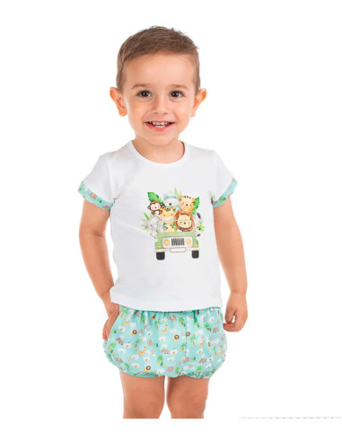 Conjunto 2 piezas selva bebé niño 