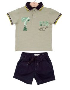 Conjunto polo a juego con bermuda de niño  2