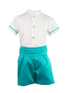 Conjunto camisa y bermuda fajín para niño 