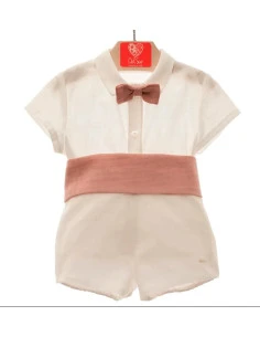 Conjunto de manga corta de ceremonia bebé niño 