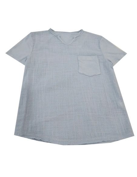 Camiseta manga corta fluida con bolsillo niño 