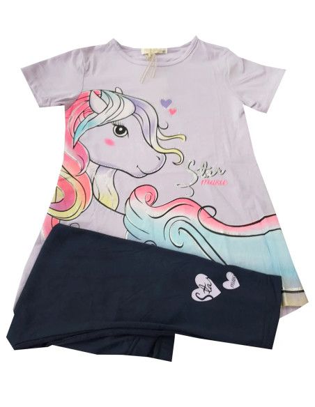 Conjunto manga corta caballo niña [product.brand] 1 - Ropa para Bebé | dyley | 