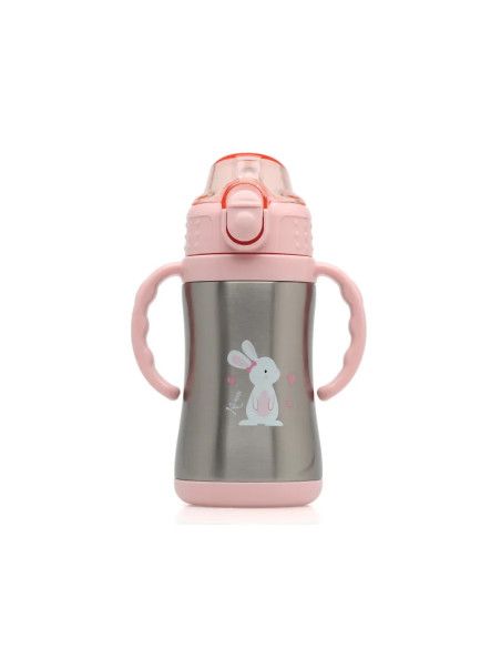 Taza aprendizaje rosa bebé 